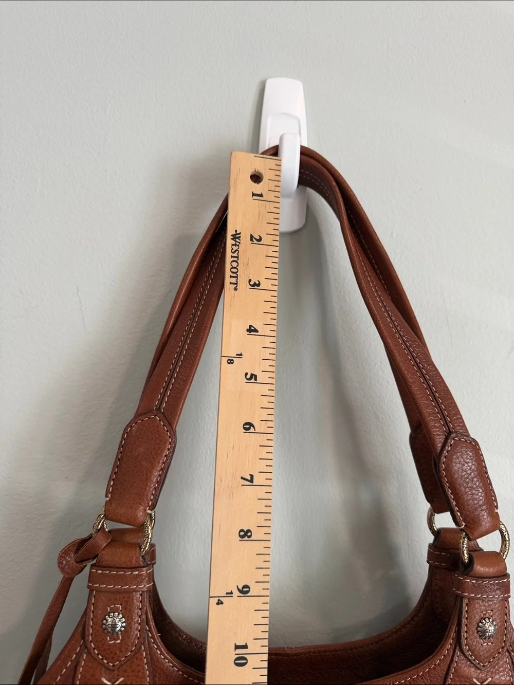 Brighton Brown & Cream Chain-Trim Shoulder Bag